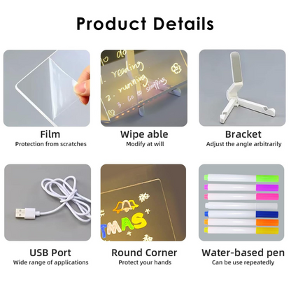 3D Acrylic LED Note Board Light