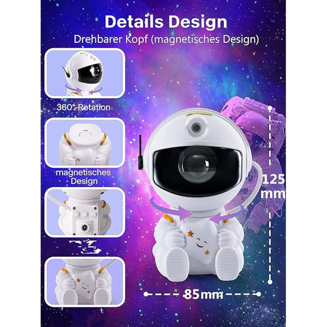 Sitting Astronaut Galaxy Projector Lamp with Remote Control