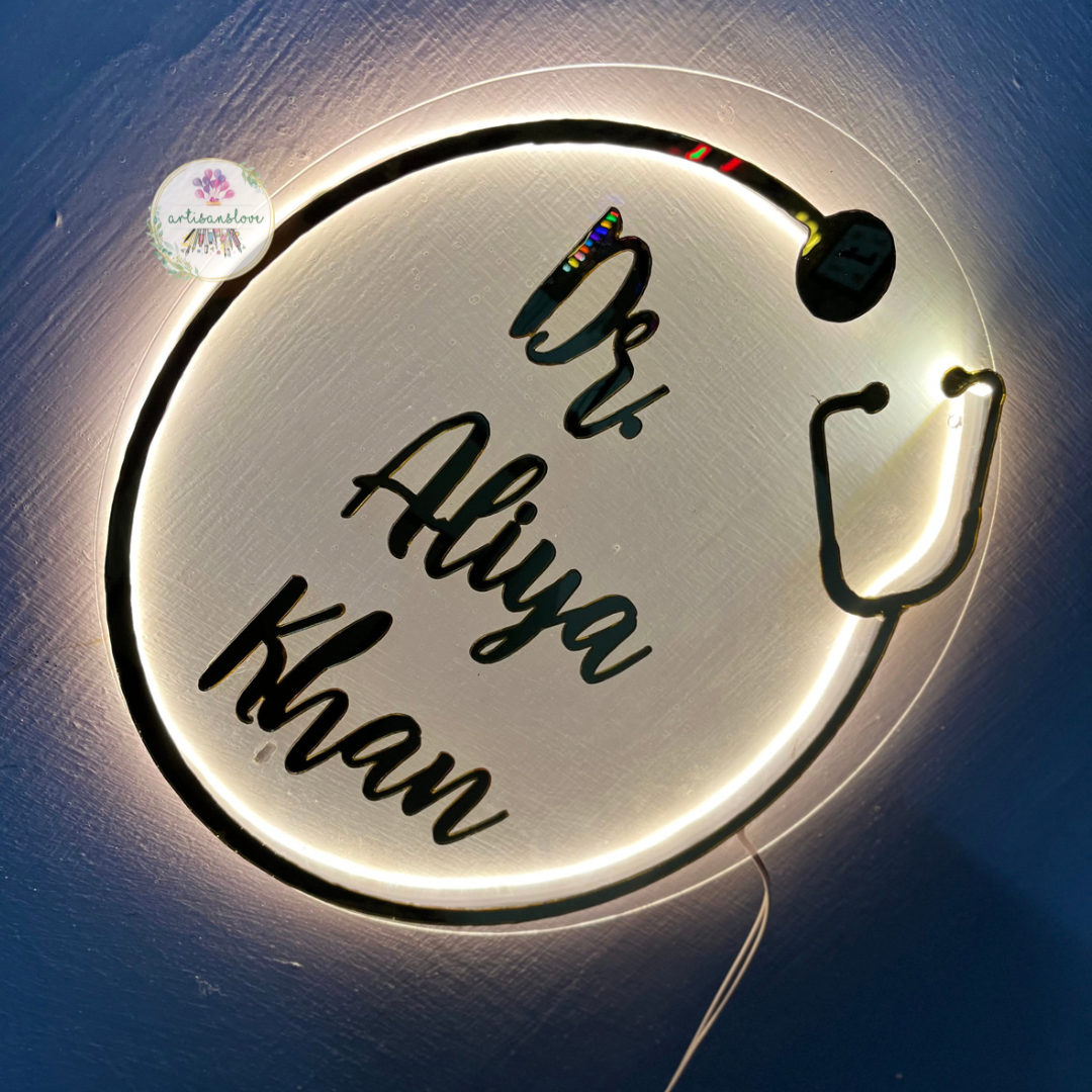 Doctor LED name plate