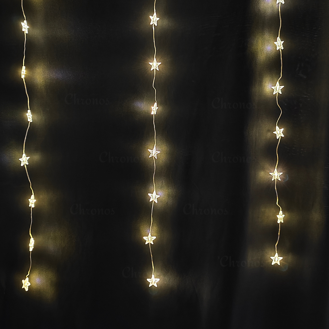Star Curtain String Lights | 8 Modes | Plug & Play
