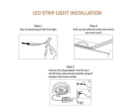 240 LED Strip Lights - Ice Blue - 5m - 12V - 2835 SMD LED