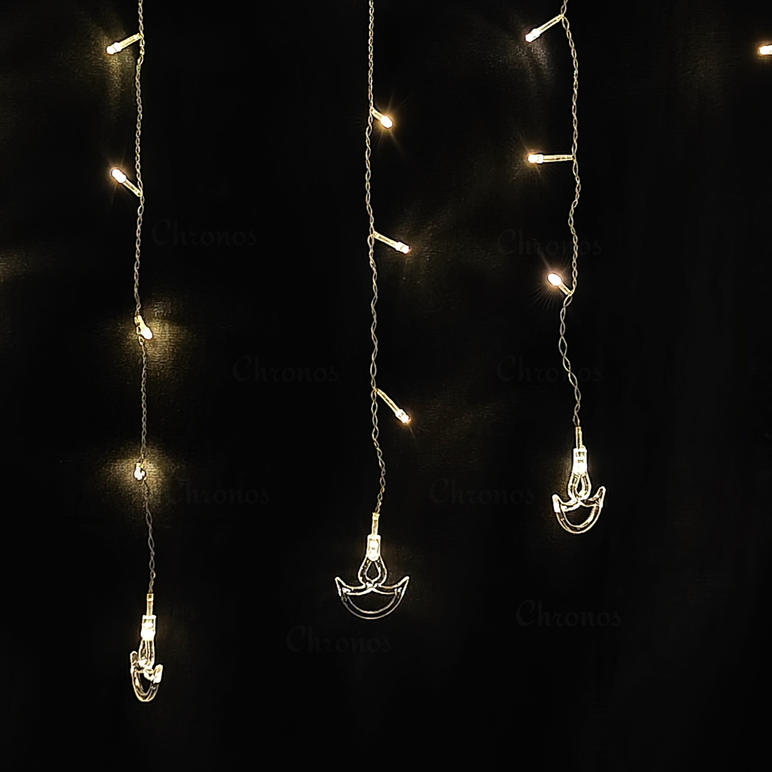 Diya String Curtain Lights | Warm White