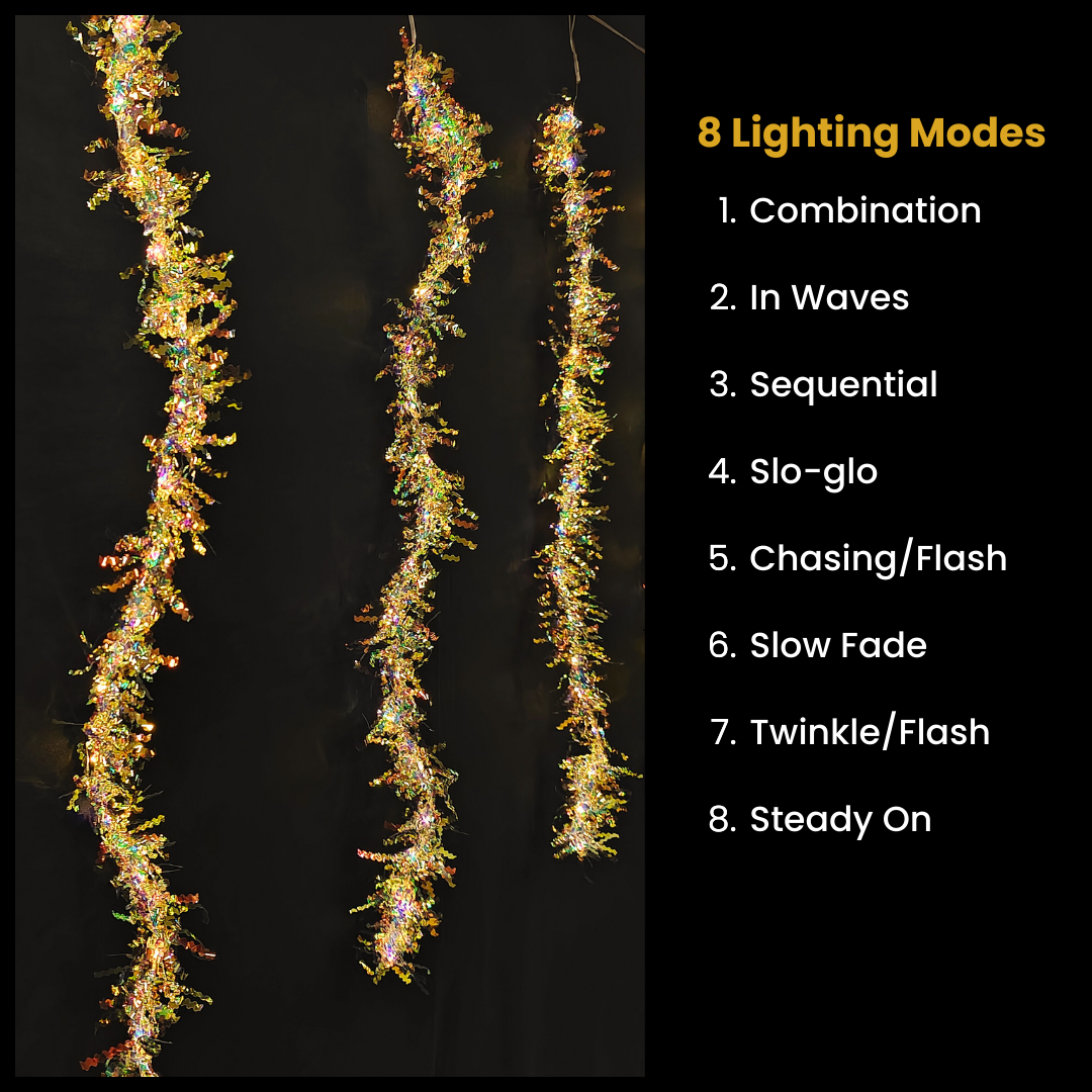 Glitter Curtain LED String Light | Warm White | Diwali Decoration
