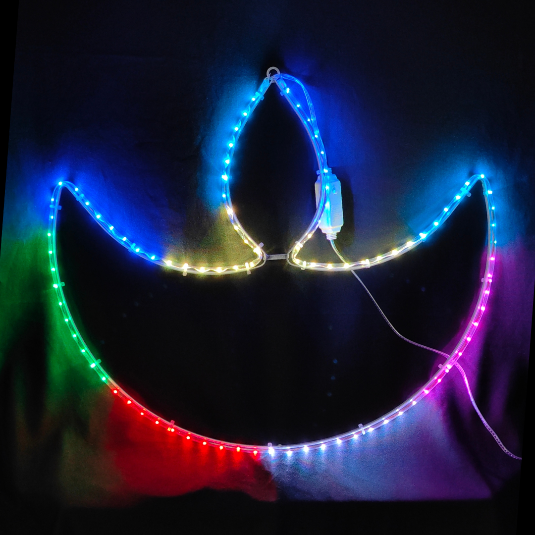 Pixel RGB LED Diya Hanging |  Neon Flex Light | 17 Modes