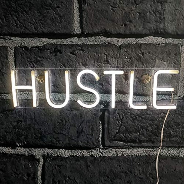 Hustle Neon Sign Light Wall Hanging | USB Operated