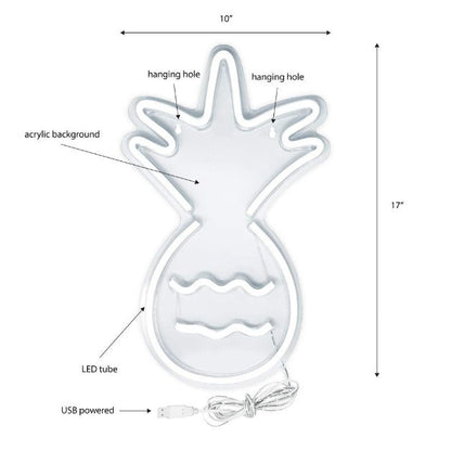 Pineapple Neon Sign Light Wall Hanging | USB Operated