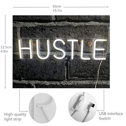 Hustle Neon Sign Light Wall Hanging | USB Operated