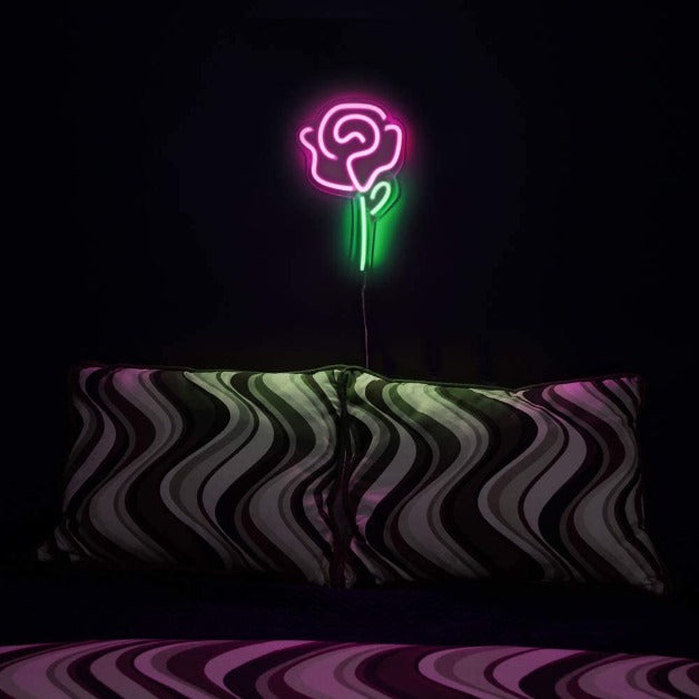 Rose Neon Sign Light Wall Hanging | USB Operated