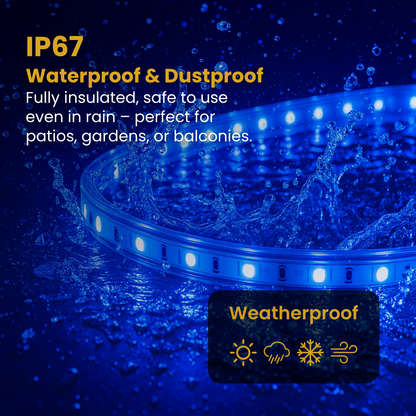 LED RGB Strip Rope Light | IP67 Waterproof Multi Color Changing