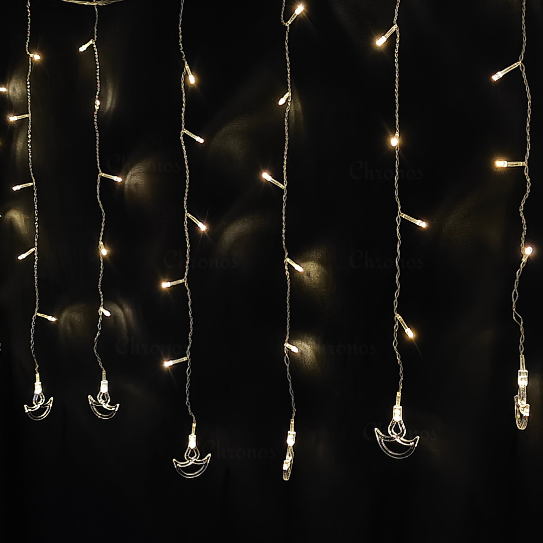 Diya String Curtain Lights | Warm White