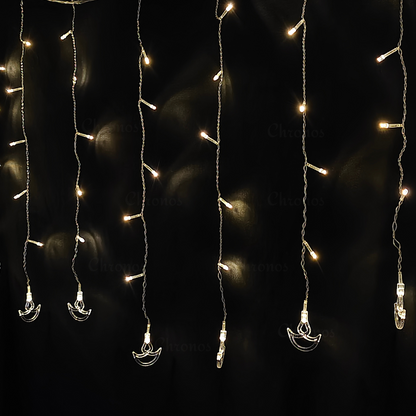 Diya String Curtain Lights | Warm White