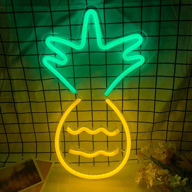 Pineapple Neon Sign Light Wall Hanging | USB Operated