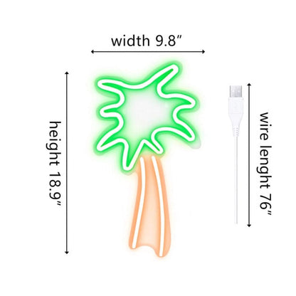 Palm Tree Neon Sign Light Wall Hanging | USB Operated