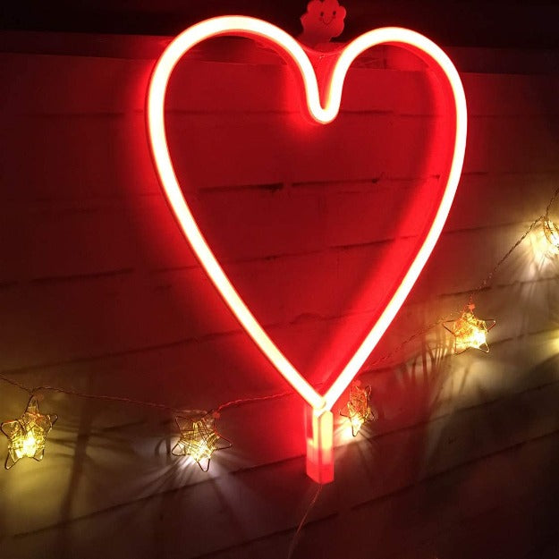 Heart Neon Sign Light| Battery & USB Operated