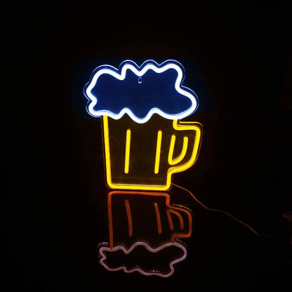 Beer Glass Neon Sign Light Wall Hanging | USB Operated