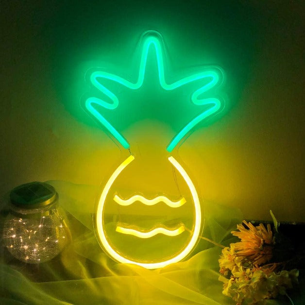 Pineapple Neon Sign Light Wall Hanging | USB Operated