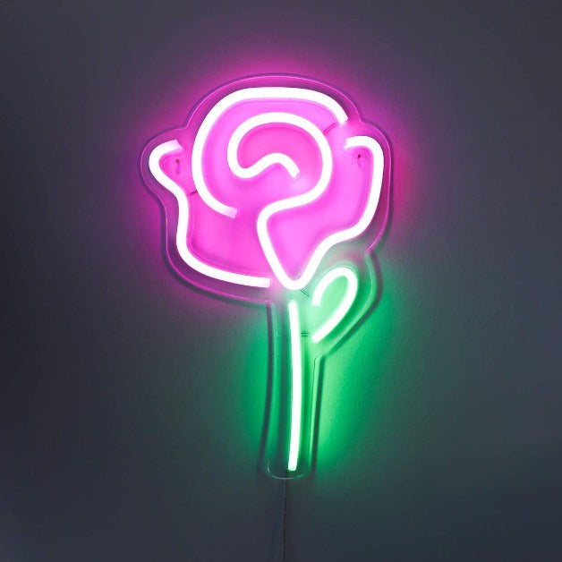 Rose Neon Sign Light Wall Hanging | USB Operated