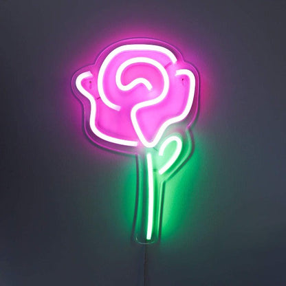 Rose Neon Sign Light Wall Hanging | USB Operated