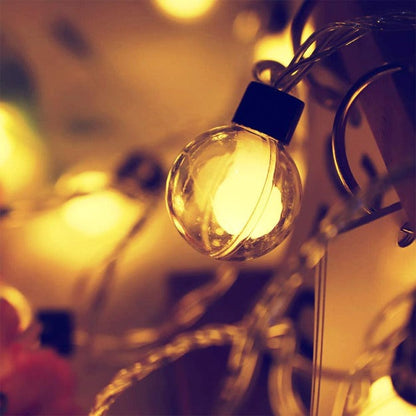 Clear Globe Decorative String Lights | Warm White LED