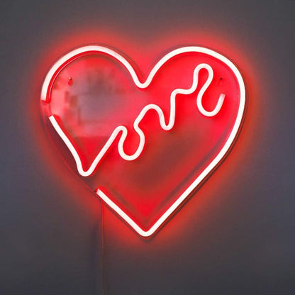 Love Heart Neon Sign Light Wall Hanging | USB Operated