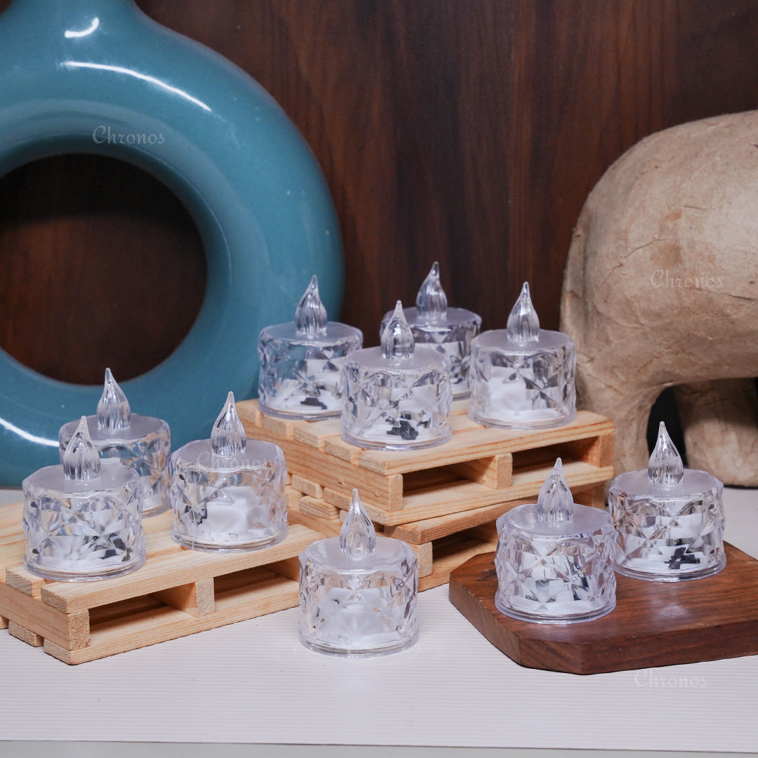 Crystal Diamond Reflection LED Tealight Candle
