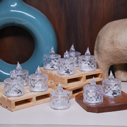 Crystal Diamond Reflection LED Tealight Candle