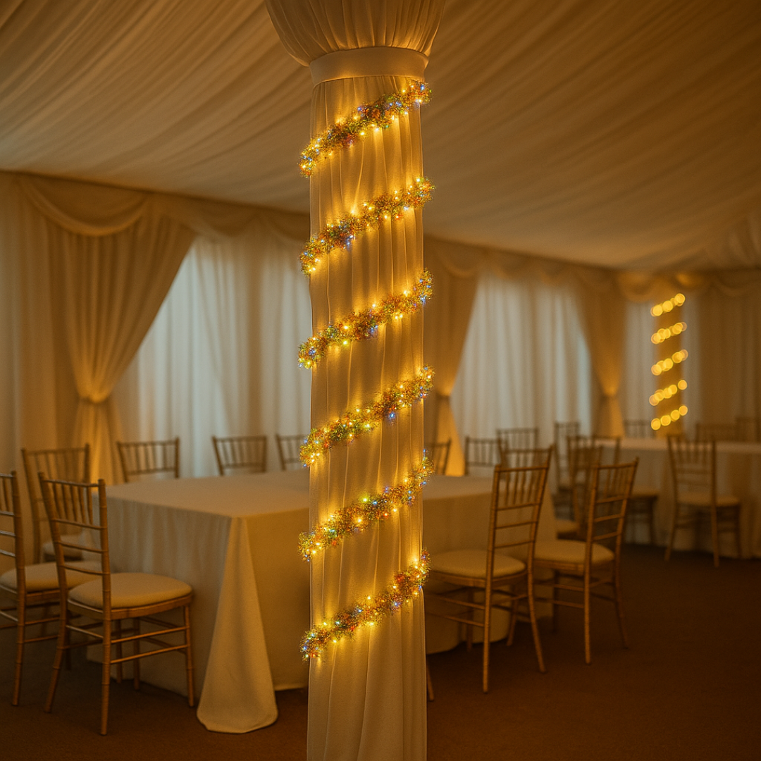 Glitter Curtain LED String Light | Warm White | Diwali Decoration