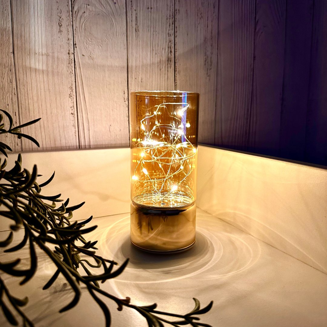 Glass Table Lamps with Fairy Lights | Open Top Glass