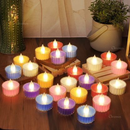 Flower Shaped LED Tea Light Votive Candles