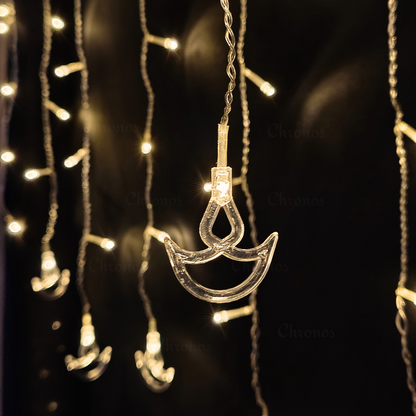 Diya String Curtain Lights | Warm White