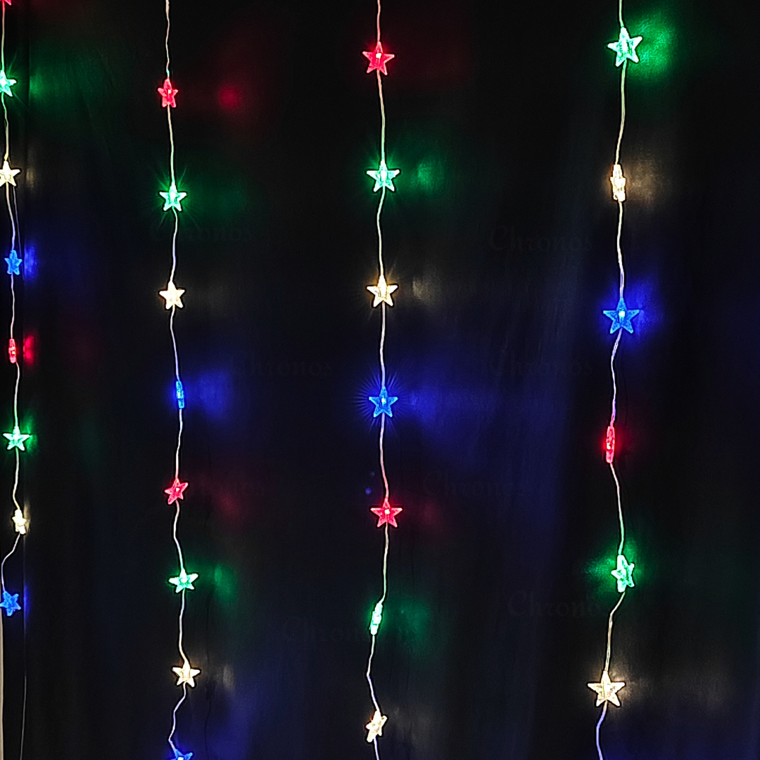 Star Curtain String Lights | 8 Modes | Plug & Play