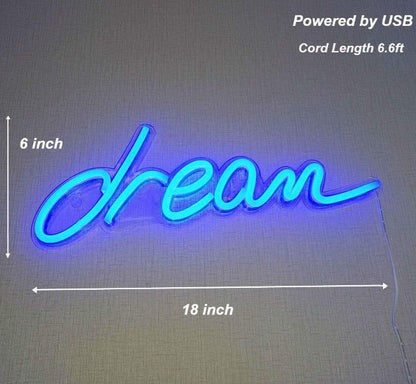 Dream Neon Sign Light Wall Hanging | USB Operated