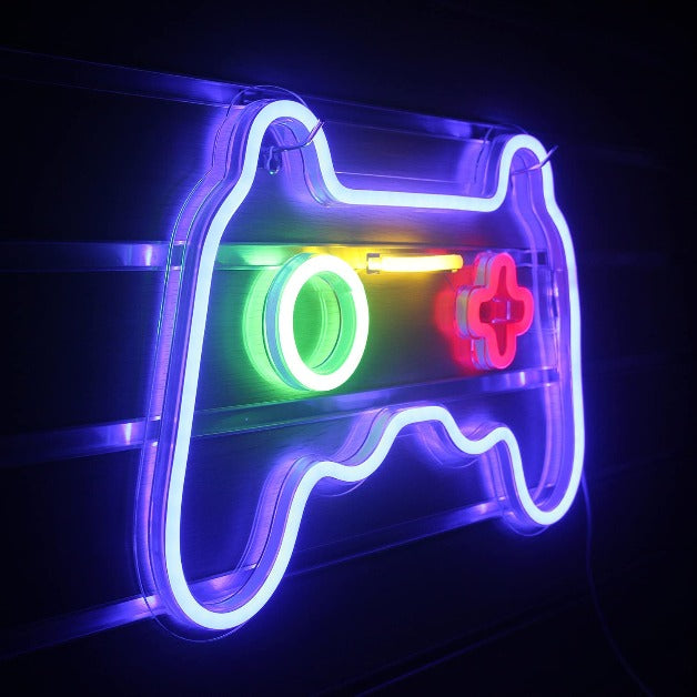 Game Controller Neon Sign Light Wall Hanging | USB Operated