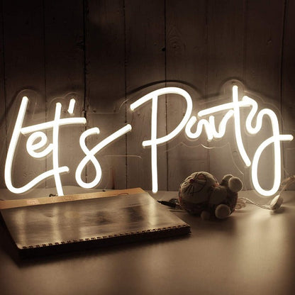 Let's Party Neon Sign Light