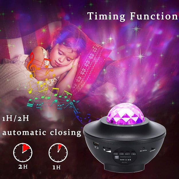 Starry Galaxy Projector Lamp with Bluetooth Speaker