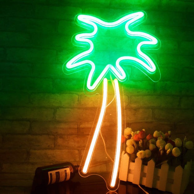 Palm Tree Neon Sign Light Wall Hanging | USB Operated