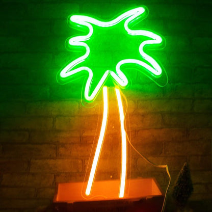 Palm Tree Neon Sign Light Wall Hanging | USB Operated