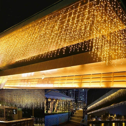 Icicle Curtain Lights | Warm White | Diwali Decoration
