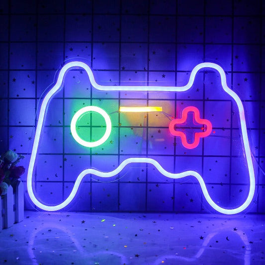 Game Controller Neon Sign Light Wall Hanging | USB Operated