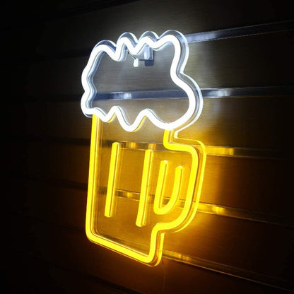 Beer Glass Neon Sign Light Wall Hanging | USB Operated