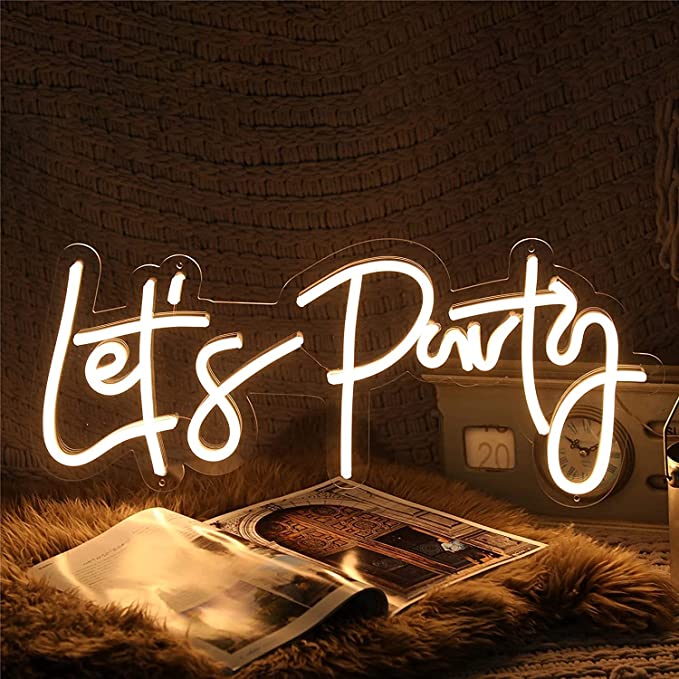 Let's Party Neon Sign Light
