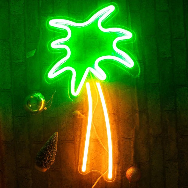 Palm Tree Neon Sign Light Wall Hanging | USB Operated
