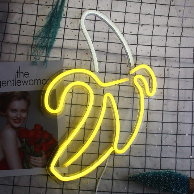 Banana Neon Sign Light Wall Hanging | USB Operated