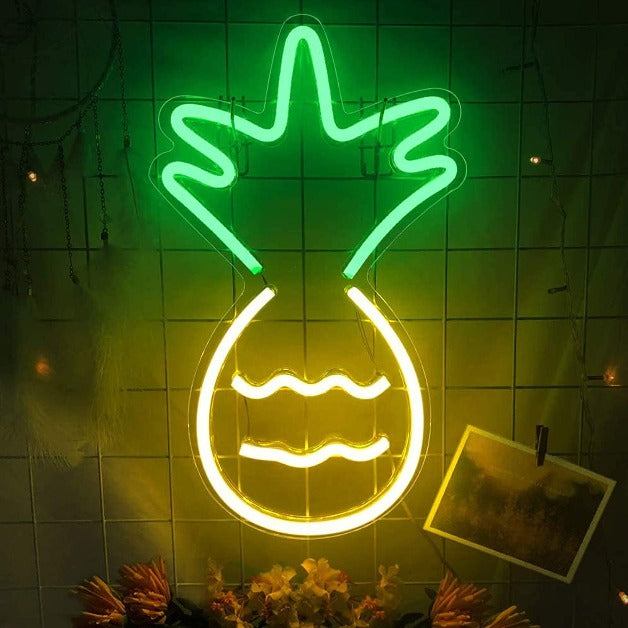 Pineapple Neon Sign Light Wall Hanging | USB Operated
