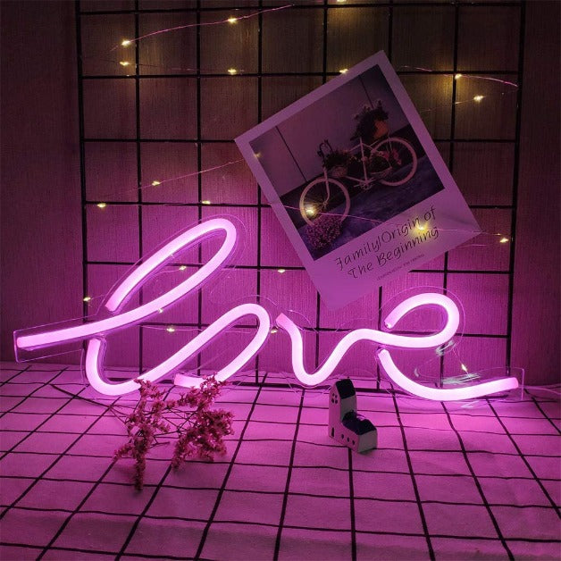 Love Neon Sign Light Wall Hanging | USB Operated