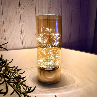 Glass Table Lamps with Fairy Lights | Open Top Glass