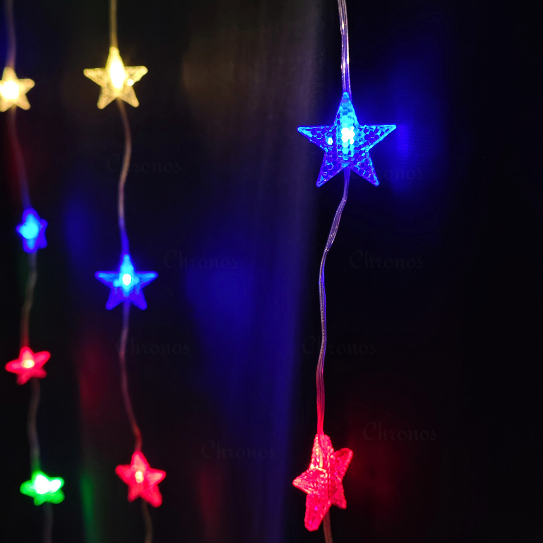 Star Curtain String Lights | 8 Modes | Plug & Play