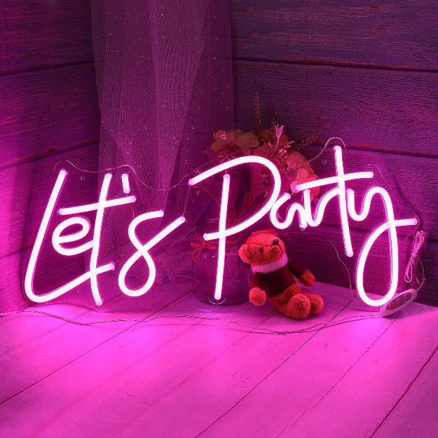 Let's Party Neon Sign Light