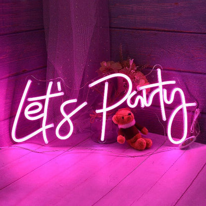 Let's Party Neon Sign Light
