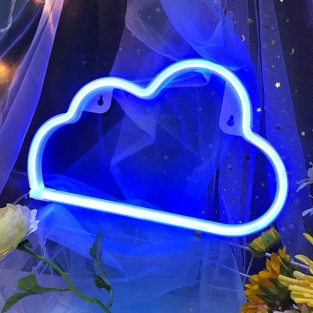 Cloud Neon Sign Light | Battery & USB Operated
